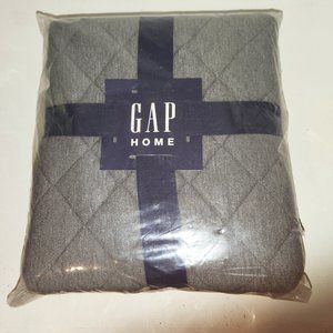 Gap Home Soft Slub Jersey Quilted Sham Pair 2 King 20 x 30 NWT
